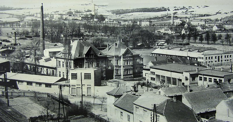 Period photograph of the factory around 1959