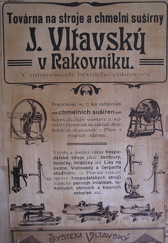 RAdvertisement of Vltavský factory